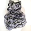 hand marbled silk scarf icarus pattern
