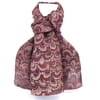 Hand marbled silk scarf bouquet pattern