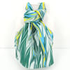 Hand marbled silk scarf getgil pattern
