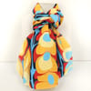 hand marbled silk scarf mod pattern