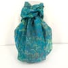 Hand marbled silk scarf bouquet pattern