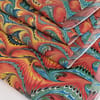 custom hand marbled silk scarf