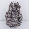hand marbled silk scarf icarus pattern in beige, black and white