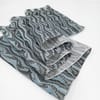 icarus pattern hand marbled silk scarf