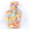 dali drip pattern hand marbled silk scarf