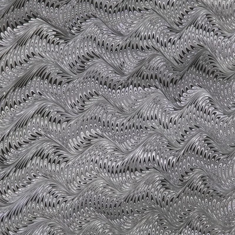 Icarus Pattern in Purple, Lavender, and Grey Marbled Silk Scarf - Image 4