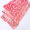 fluid stripe pattern hand marbled silk scarf
