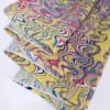 italian sister pattern hand marbled silk scarf