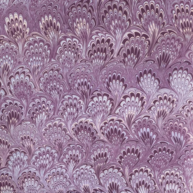 Bouquet in Plum and Lavender Marbled Silk Scarf - Image 2