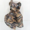 hand marbled silk scarf icarus pattern