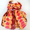 hand marbled silk scarf mod pattern