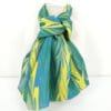 Hand marbled silk scarf get gil pattern