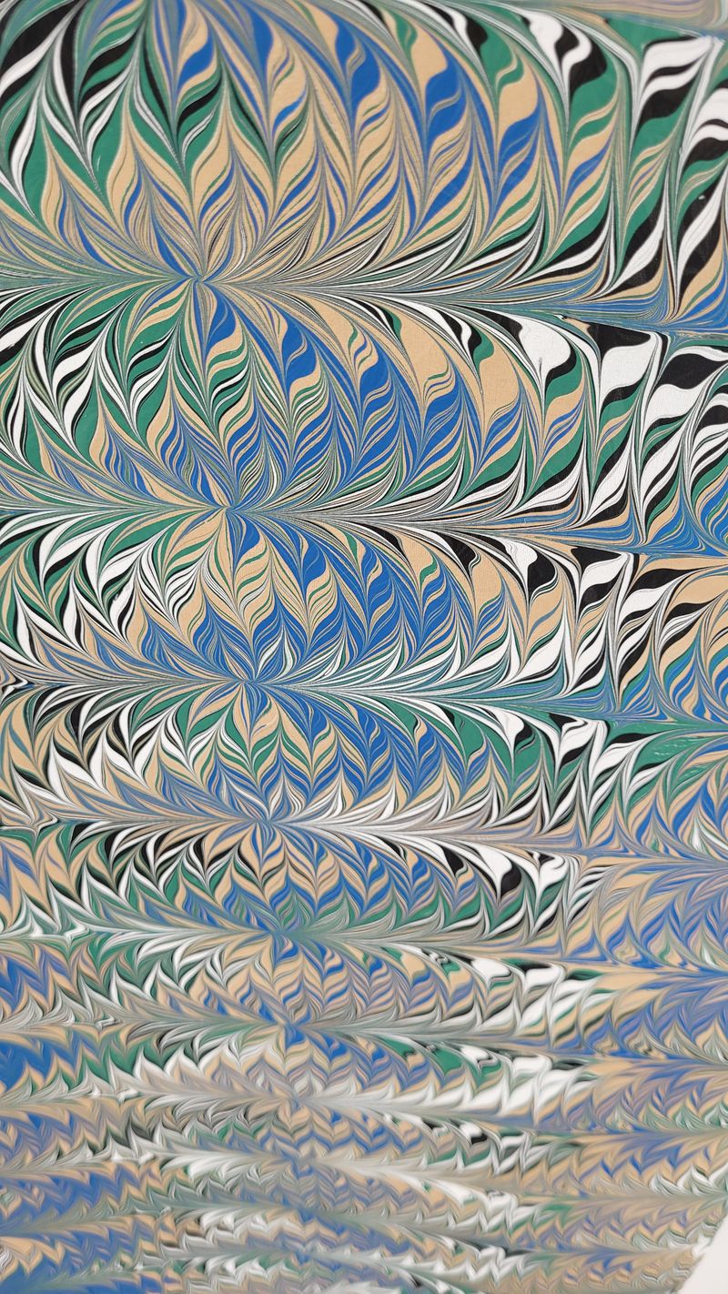 Custom Marbled Silk Scarf - Image 4
