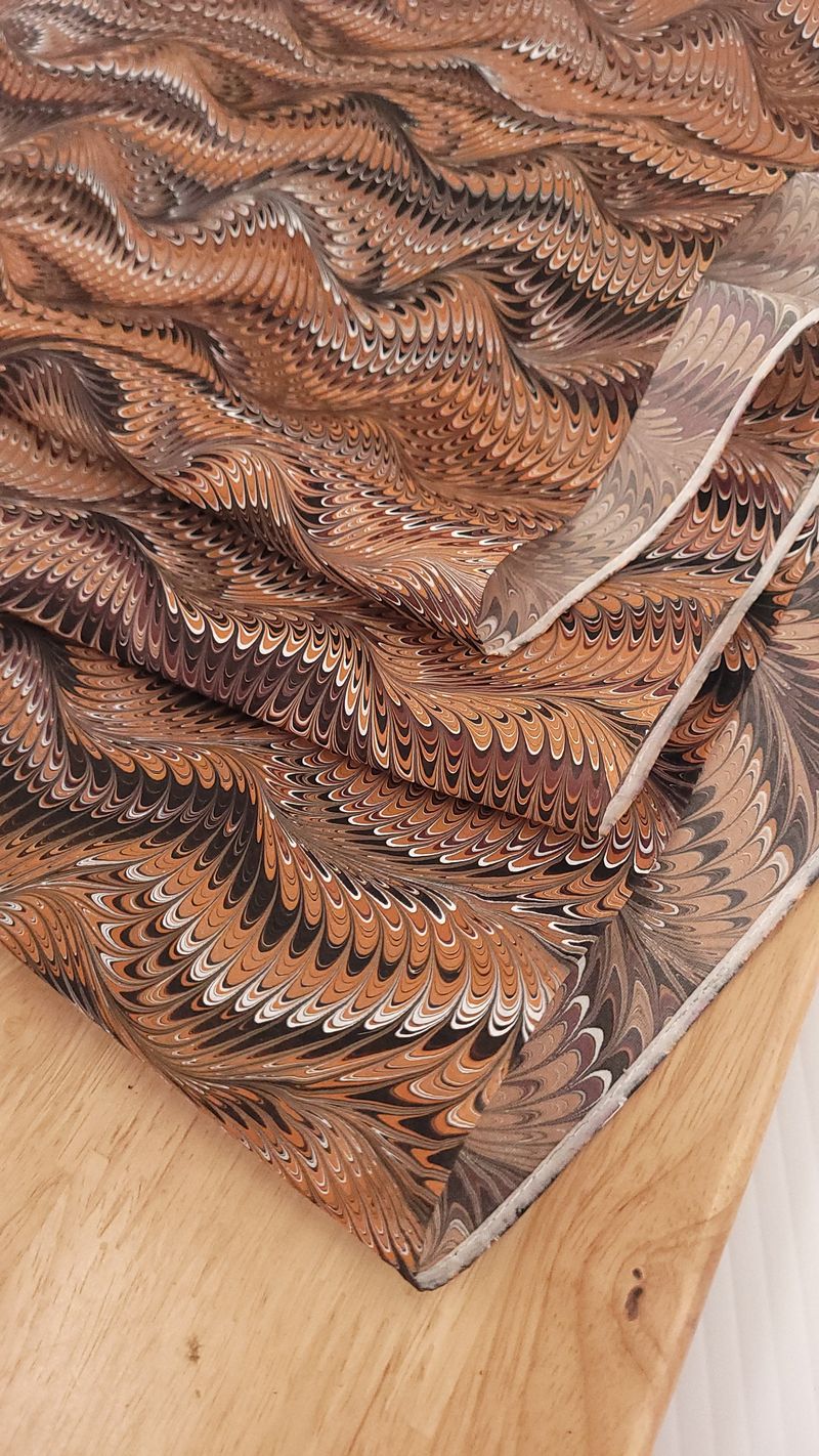 Custom Marbled Silk Scarf - Image 13