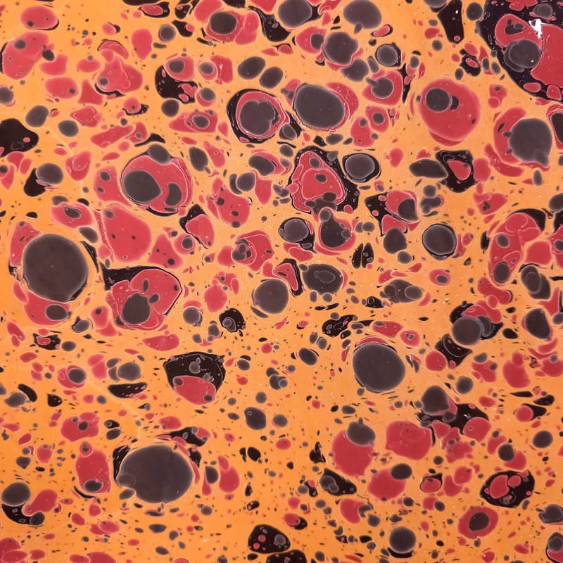 Stone Leopard Print in Brown and Black Marbled Silk Scarf - Image 7