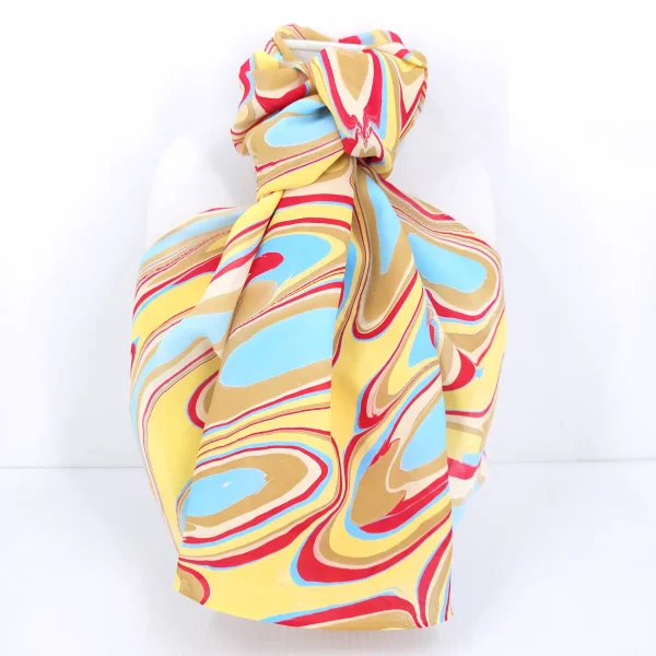 dali drip pattern hand marbled silk scarf by Soft Asylum