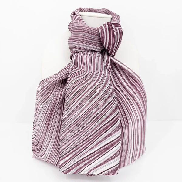 Fluid Stripe pattern hand marbled silks scarf by Soft Asylum